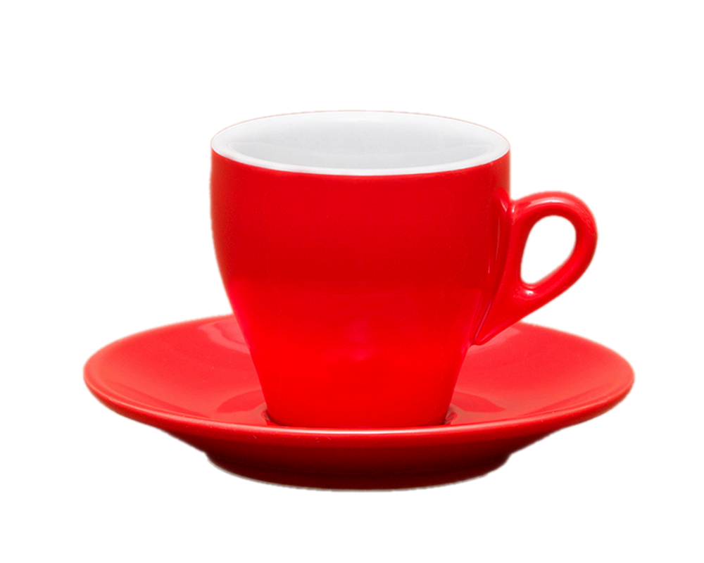 Nuova Point 6er-Set MILANO (155ml) Cappuccino Tasse rot (Rossa)
