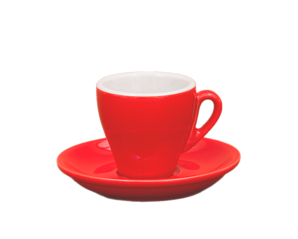 Nuova Point 6er-Set MILANO (65ml) Espresso Tasse rot (Rossa)