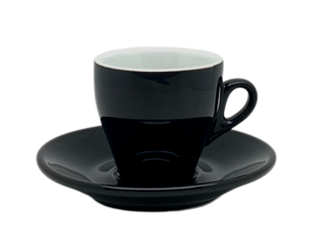 Nuova Point 6er-Set MILANO (155ml) Cappuccino Tasse schwarz (Nera)
