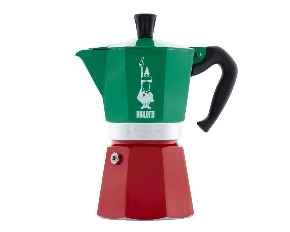 Bialetti Moka Express TRICOLORE 6 Tassen Espressokocher