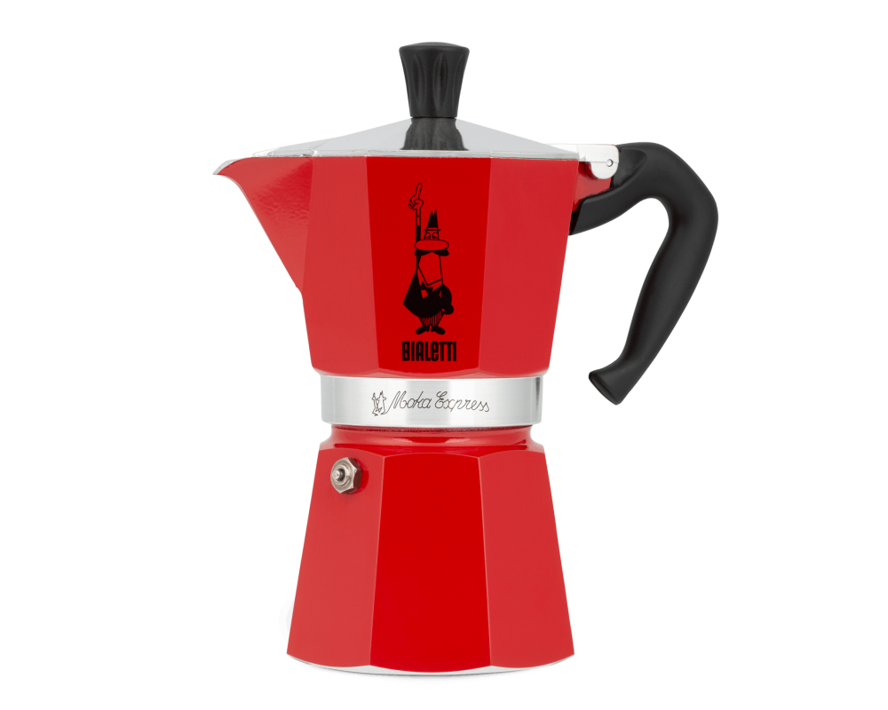 Bialetti Moka Express rot 6 Tassen Espressokocher