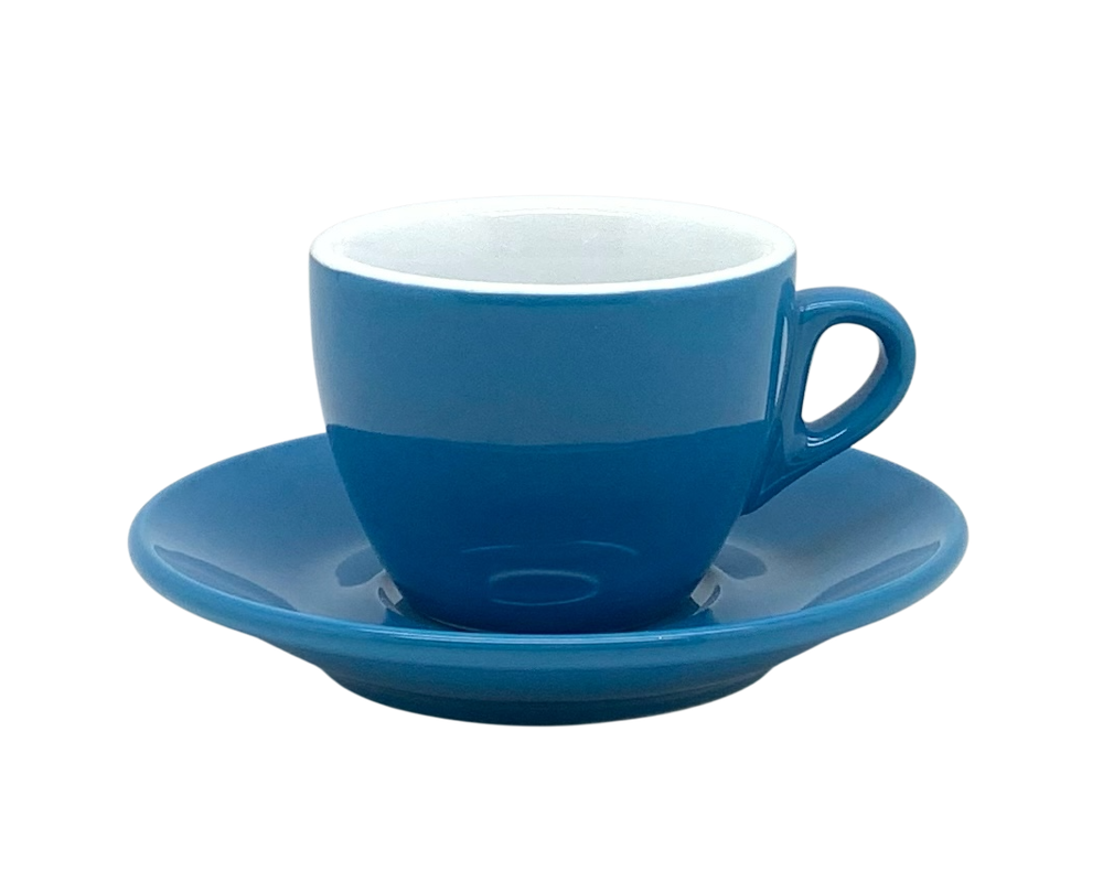 Nuova Point 6er-Set PALERMO (145ml) Cappuccino Tasse blau (Blu)