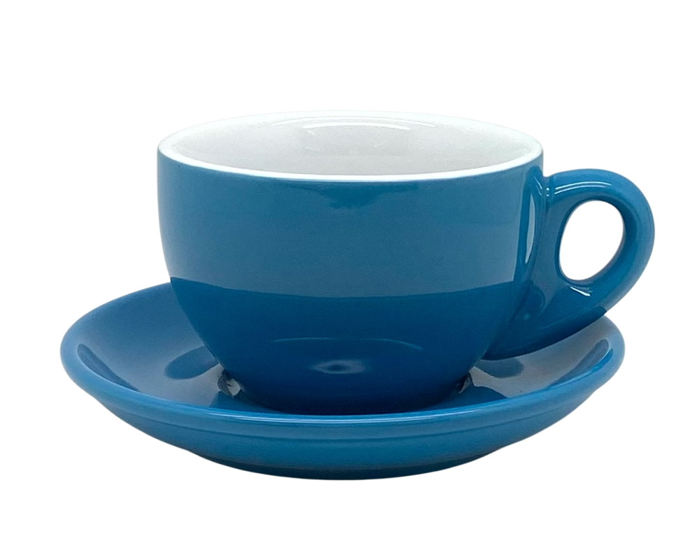 Nuova Point 6er Set-PALERMO (290ml) Latte Tasse blau (Blu)