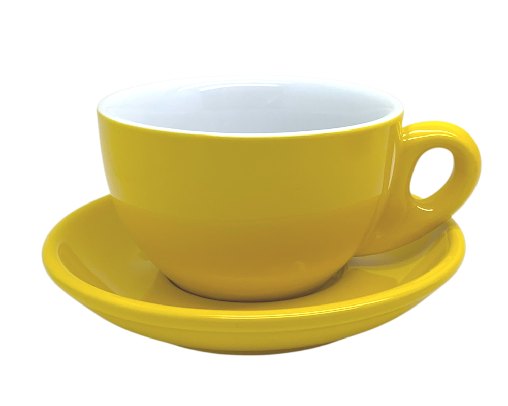 Nuova Point 6er Set-PALERMO (290ml) Latte Tasse gelb (Gialla)