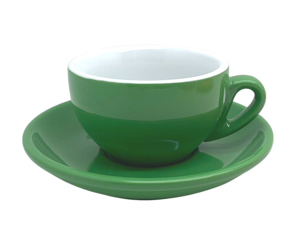 Nuova Point 6er-Set PALERMO (200ml) Cappuccino Tasse grün (Verde)