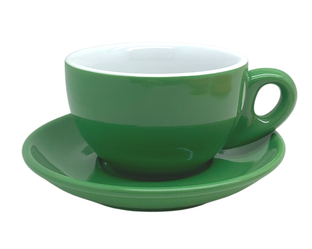 Nuova Point 6er Set-PALERMO (290ml) Latte Tasse grün (Verde)