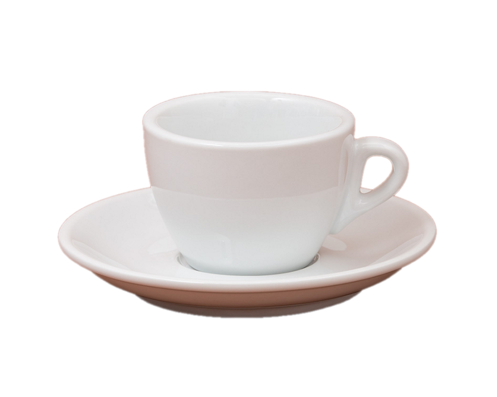 Nuova Point 6er-Set PALERMO (145ml) Cappuccino Tasse weiß