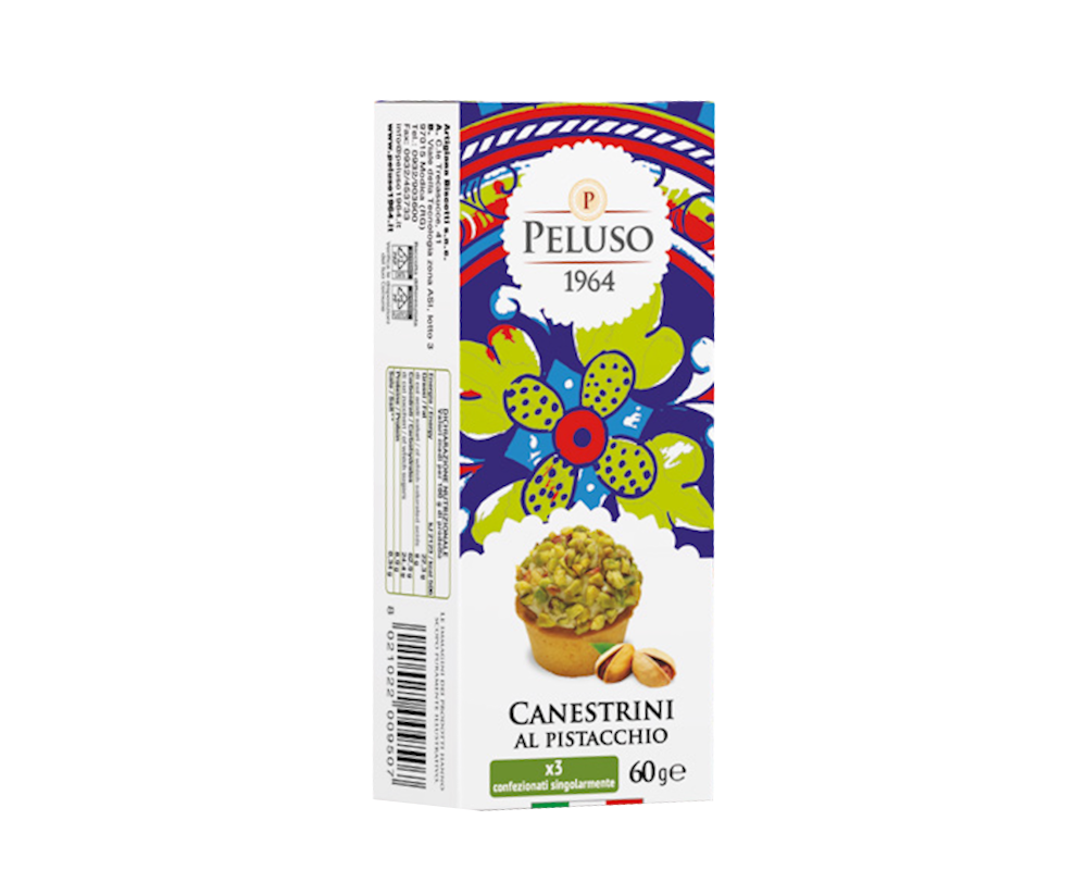 Peluso CANESTRINI AL PISTACCHIO (Mürbeteig mit Pistaziencreme ) 60g