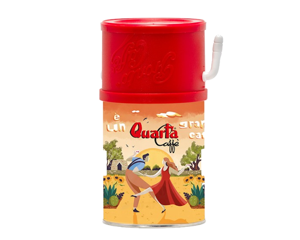 QUARTA Caffé Kaffeespender zum Dosieren mit 250g Avio Oro Espresso gemahlen
