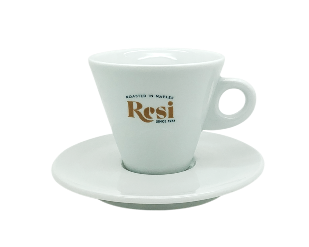 Resi konische Cappuccino Tasse und Untertasse
