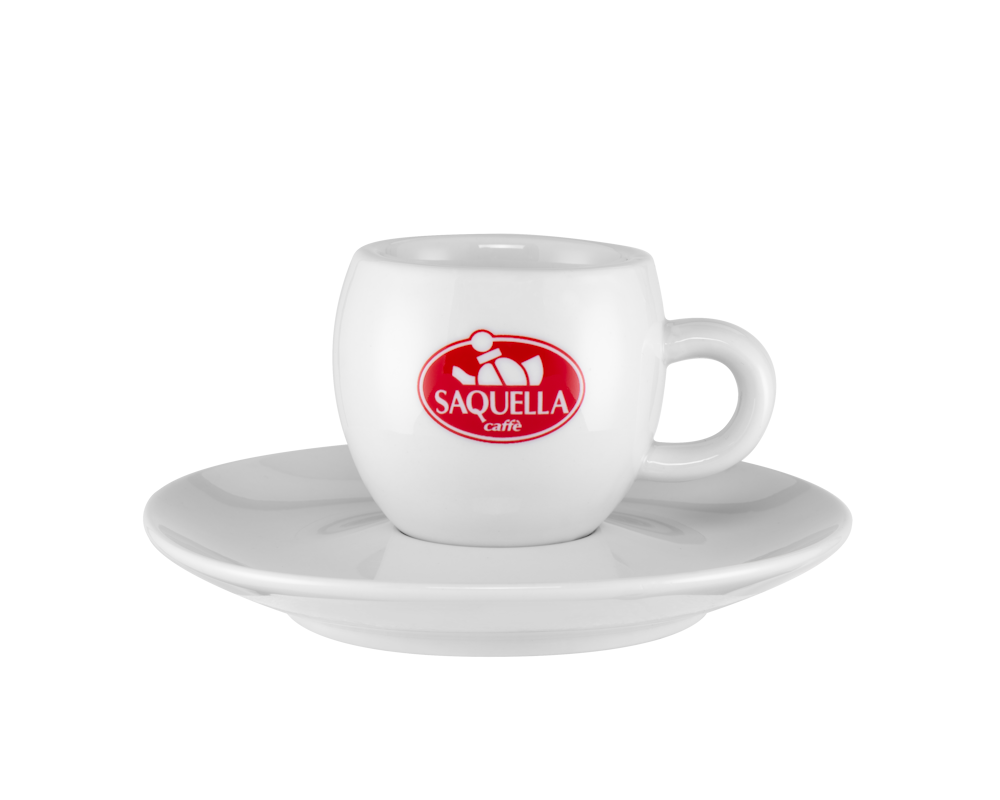 Saquella PRESTIGE Espresso Tasse und Untertasse weiß