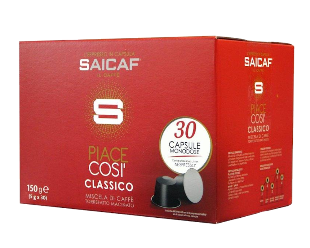 Saicaf PIACE Cosi CLASSICO 30 Kapseln Nespresso* Maschinen kompatibel