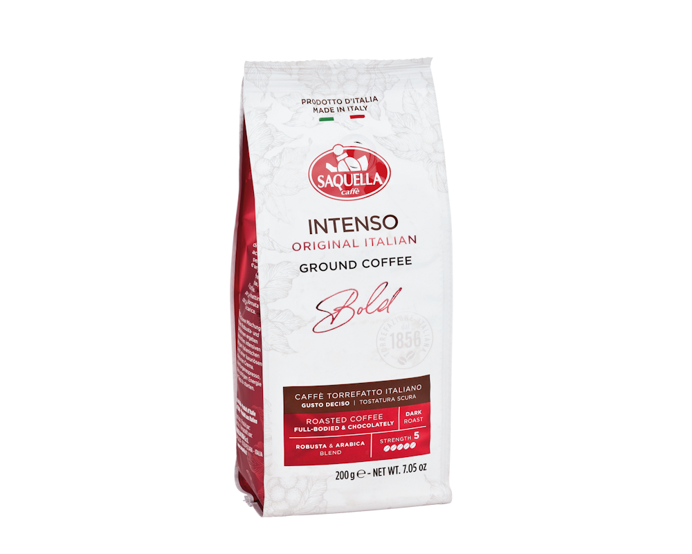 Saquella INTENSO Bold Espresso gemahlen 200g im Sofatbag